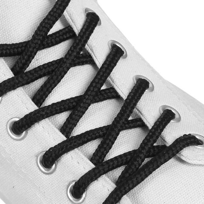 Шнурки обувные круглые 100 см чер. в интернет-магазине Швейпрофи.рф