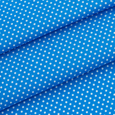 Ткань 48*50 см 120 г/м2 «Мелкий горошек» 100% хлопок 25740 синий 541891 в интернет-магазине Швейпрофи.рф
