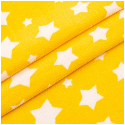 Трикотаж Флис «Звезды» 28880  (50*50 см) 28-желтый 615471 в интернет-магазине Швейпрофи.рф