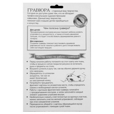 Гравюра Школа Талантов 2108193 «Котенок и бабочка» 14,5*21 см Гр с эффектом серебро в интернет-магазине Швейпрофи.рф