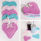 Набор для вязания «Салфеточки-сердечки» 12 см 2117333 в интернет-магазине Швейпрофи.рф