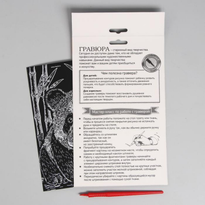 Гравюра Школа Талантов 2147956 «Панда» 21*29 см Гр с эффектом серебро в интернет-магазине Швейпрофи.рф