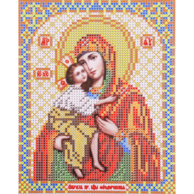 Ткань для вышивания бисером Благовест И-5054 Пр. Богородица Феодоровская 13,5*17 см в интернет-магазине Швейпрофи.рф