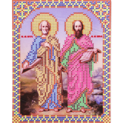 Ткань для вышивания бисером Благовест И-5085 Святые Петр и Павел 13,5*17 в интернет-магазине Швейпрофи.рф