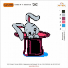 Набор для вышивания Нитекс 2009 «Кролик в шляпе» 22*22 см в интернет-магазине Швейпрофи.рф