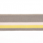 Подвяз трикотажный п/эTBY73086 серый с белой и желтой полосой 3,5*80 см