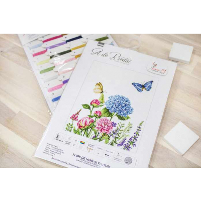 Набор для вышивания Luca-S В2360 «Летние цветы и бабочки» 26,5*31,5 см в интернет-магазине Швейпрофи.рф
