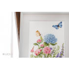 Набор для вышивания Luca-S В2360 «Летние цветы и бабочки» 26,5*31,5 см в интернет-магазине Швейпрофи.рф
