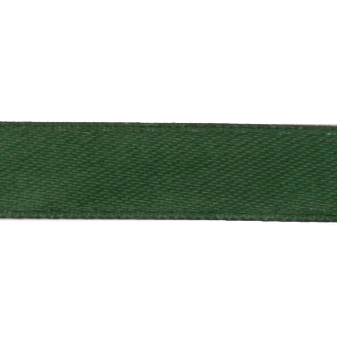 Лента атласная 12 мм (рул. 22,86 м)  №126 т. зелёный