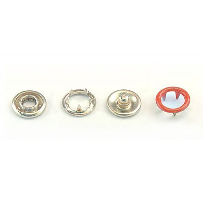 Кнопки «BABY»  9,5 мм (кольцо) (уп. 1440 шт.) нержавейка красный в интернет-магазине Швейпрофи.рф