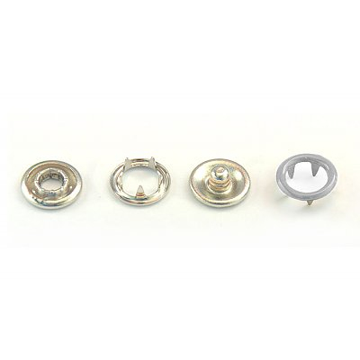 Кнопки «BABY»  9,5 мм (кольцо) (уп. 1440 шт.) нержавейка серый в интернет-магазине Швейпрофи.рф