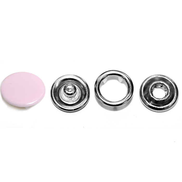Кнопки «BABY»  9,5 мм (шляпка цветная) (уп. 1440 шт.) нержавейка розовый