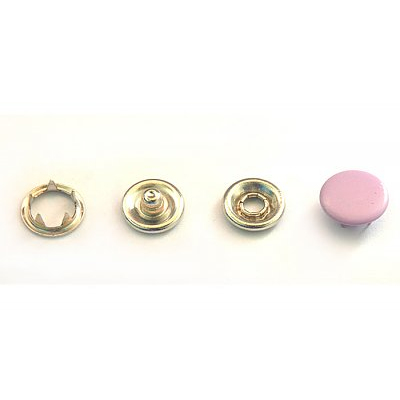 Кнопки «BABY»  9,5 мм (шляпка цветная) (уп. 1440 шт.) нержавейка сиренев. в интернет-магазине Швейпрофи.рф