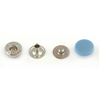 Кнопки 12,5 мм «альфа» (пластм. шляпка) голуб. 7174 в интернет-магазине Швейпрофи.рф