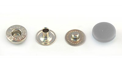 Кнопки 12,5 мм «альфа» (пластм. шляпка) серая 7171