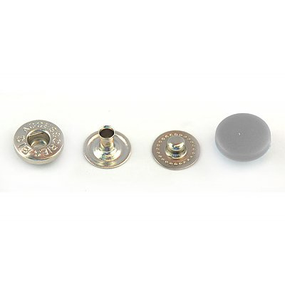 Кнопки 12,5 мм «альфа» (пластм. шляпка) серая 7171 в интернет-магазине Швейпрофи.рф