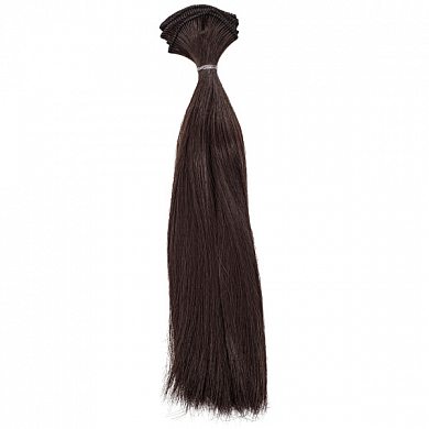 Волосы для кукол (трессы) Элит В-100 см L-27 см 26501 т. шатен 33 554566