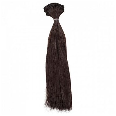 Волосы для кукол (трессы) Элит В-100 см L-27 см 26501 т. шатен 33 554566 в интернет-магазине Швейпрофи.рф