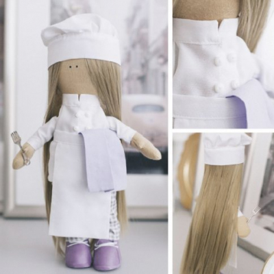 Набор текстильная игрушка АртУзор «Мягкая кукла Повар Селена» 5470961 30 см в интернет-магазине Швейпрофи.рф