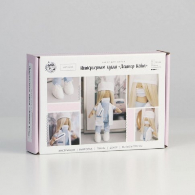 Набор текстильная игрушка АртУзор «Мягкая кукла Доктор Кейт» 5470964 30 см в интернет-магазине Швейпрофи.рф