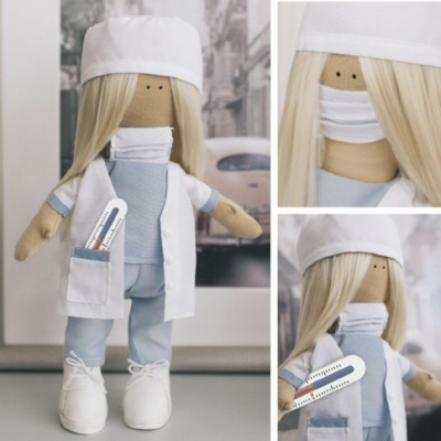 Набор текстильная игрушка АртУзор «Мягкая кукла Доктор Кейт» 5470964 30 см в интернет-магазине Швейпрофи.рф