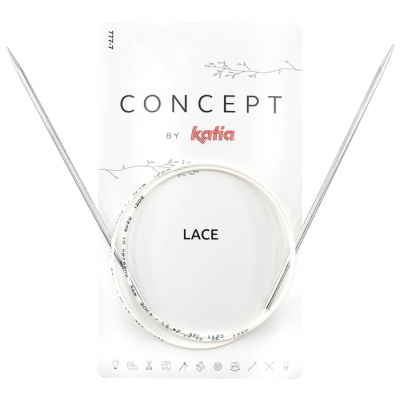 Спицы круговые Concept by Katia Lace  80 см супергладкие 4,0 мм в интернет-магазине Швейпрофи.рф