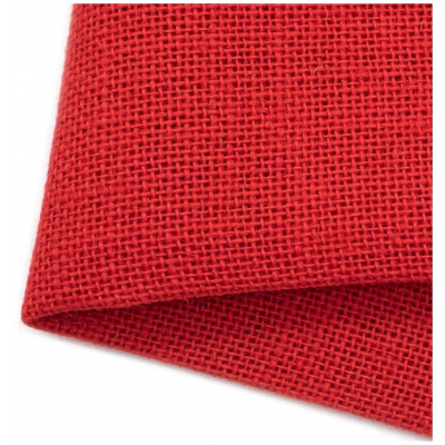 Ткань 48*45 см «Рогожка» 100% лен 2AR113 красный  7726928 в интернет-магазине Швейпрофи.рф