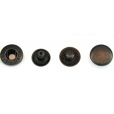 Кнопки №61 15 мм (с пруж.) «альфа» (уп. 720 шт.) оксид в интернет-магазине Швейпрофи.рф