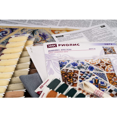 Набор для вышивания Риолис №1871 «Подушка Мозаика» 40*40 см в интернет-магазине Швейпрофи.рф