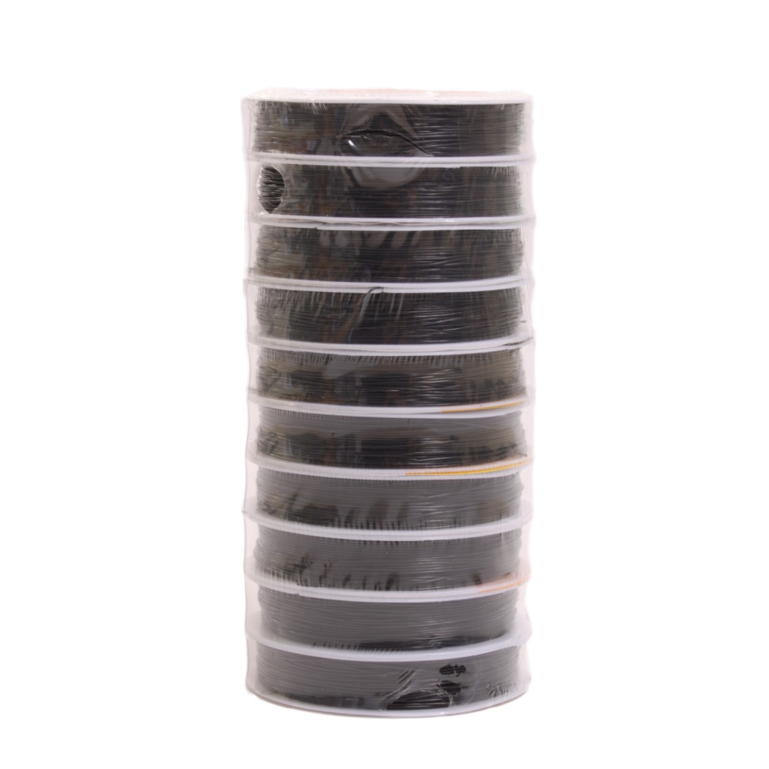 Резинка для бисера 0,6 мм С (уп. 25 м) чёрный уп. 10 рул.