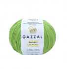Пряжа Бэби Вул  (Baby Wool Gazzal ), 50 г / 175 м  821 салатовый