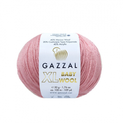 Пряжа Бэби Вул  (Baby Wool Gazzal ), 50 г / 175 м  831 розовый в интернет-магазине Швейпрофи.рф