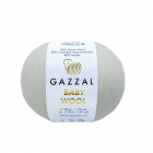 Пряжа Бэби Вул  (Baby Wool Gazzal ), 50 г / 175 м  801 белый