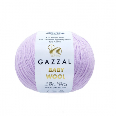 Пряжа Бэби Вул  (Baby Wool Gazzal ), 50 г / 175 м  823 розово-сиреневый в интернет-магазине Швейпрофи.рф