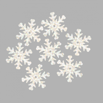 Пайетки «фигурки» Астра снежинки 24 мм (уп. 100 г) L010 мат.белый 675297 в интернет-магазине Швейпрофи.рф