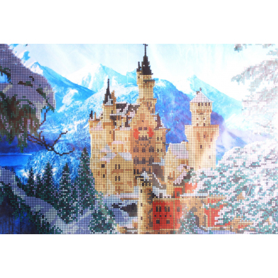 Ткань для вышивания бисером А3 КМЧ-3385 «Замок Нойшванштайн» 25*35 см в интернет-магазине Швейпрофи.рф