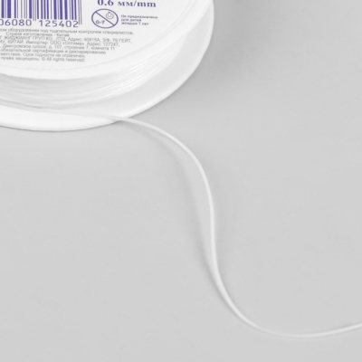 Резинка для бисера 1 мм (кат. 10 м.) белый К58-81 в интернет-магазине Швейпрофи.рф