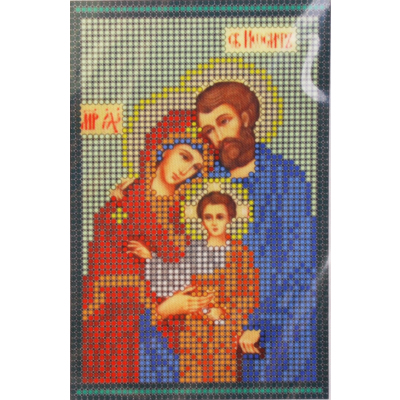 Ткань для вышивания бисером А5 КМИ-5373 «Святое семейство» 10*18 см в интернет-магазине Швейпрофи.рф