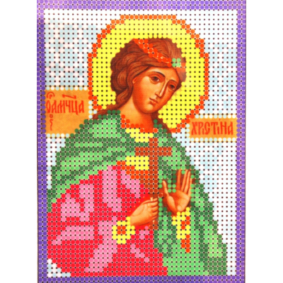 Ткань для вышивания бисером А5 КМИ-5438 «Св. Кристина» 10*18 см в интернет-магазине Швейпрофи.рф