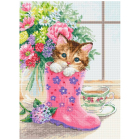 Набор для вышивания Luca-S В2390 «Симпатичный котенок» 23*32 см в интернет-магазине Швейпрофи.рф