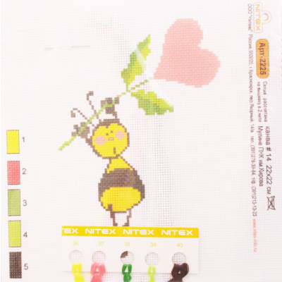 Набор для вышивания Нитекс 2225 «Пчелка» 22*22 см в интернет-магазине Швейпрофи.рф