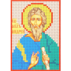 Ткань для вышивания бисером А6 КМИ-6302 «Св. Андрей Первозванный» 7*10 см