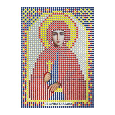 Ткань для вышивания бисером А6 иконы БИС ММ-049 «Св. Клавдия» 7,5*10,5 см в интернет-магазине Швейпрофи.рф