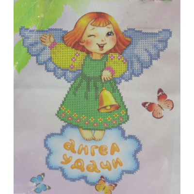 Ткань с рисунком для вышивания бисером «Славяночка КС-171 Ангел удачи» 20*25 см в интернет-магазине Швейпрофи.рф