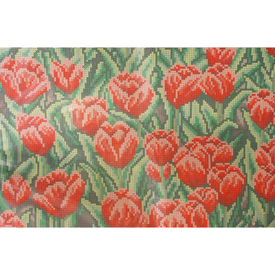 Ткань для вышивания бисером А3 КМЧ-3349 «Тюльпаны» 25*37 см в интернет-магазине Швейпрофи.рф