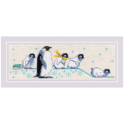 Набор для вышивания Риолис №1975 «Пингвинчики» 8*24 см в интернет-магазине Швейпрофи.рф
