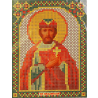 Ткань для вышивания бисером А5 иконы БИС МК-075 «Св. Владислав» 12*16 см