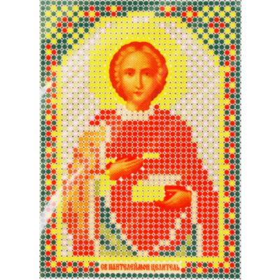 Ткань для вышивания бисером А6 иконы БИС ММ-069 «Св. Целитель Пантелеймон» 7,5*10,5 см в интернет-магазине Швейпрофи.рф