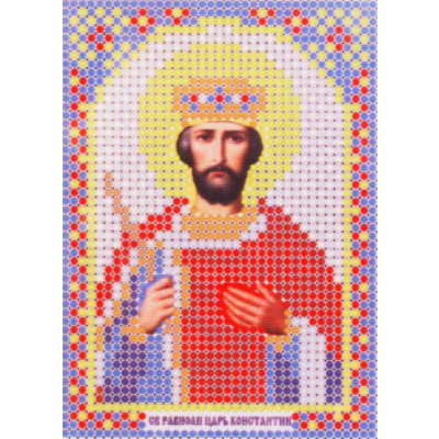 Ткань для вышивания бисером А6 иконы БИС ММ-073 «Св. Константин» 7,5*10,5 см в интернет-магазине Швейпрофи.рф