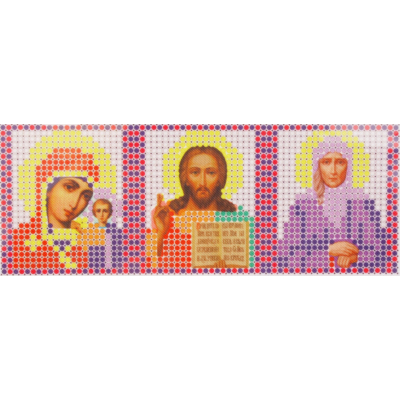 Ткань для вышивания бисером БИС СК-003 «Казанская, Иисус, Ксения» 5*15 см в интернет-магазине Швейпрофи.рф